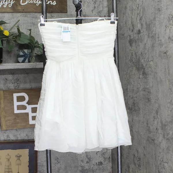 City Studios Juniors Embellished Pleated-Bodice Party Dress White 9 - Image 2