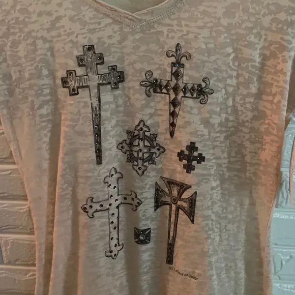 NWT Troo Woman's 4 crosses medium blouse - Image 2