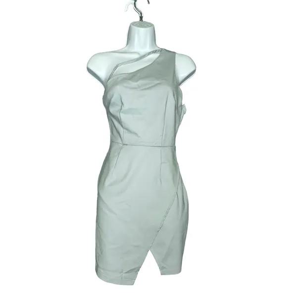 Superdown Pastel Blue One Shoulder Mini Dress SMALL Bodycon Cocktail Revolve NEW - Image 4