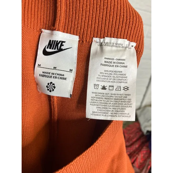 Nike Flare Chill knit Pants Women Medium Orange Excellent High Waist‎ FN4685-825 - Image 7