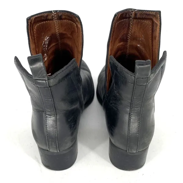 Jeffrey Campbell Oriley Booties Black Leather Pull On Ankle Boots Womens 6 - Image 3
