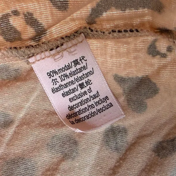 Victoria's Secret Heavenly by Womens Leopard Heart Print Pajama Top Tan Large‎ - Image 10