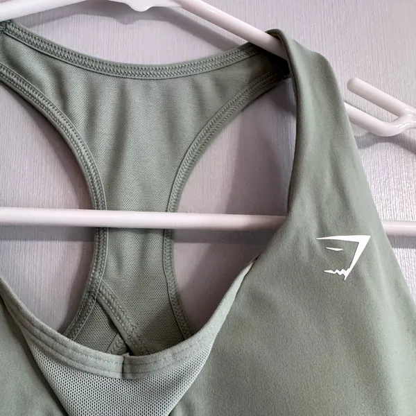Gymshark Sage‎ Green Sports Bra Size Small - Image 6