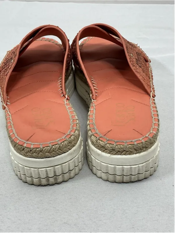Womans Franco Sarto Platform Crossover Slip On Slide Sandals Size 8m Snake Print - Image 3