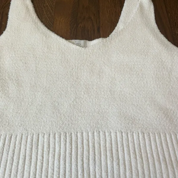 A new day v neck white sweater tank - Image 2