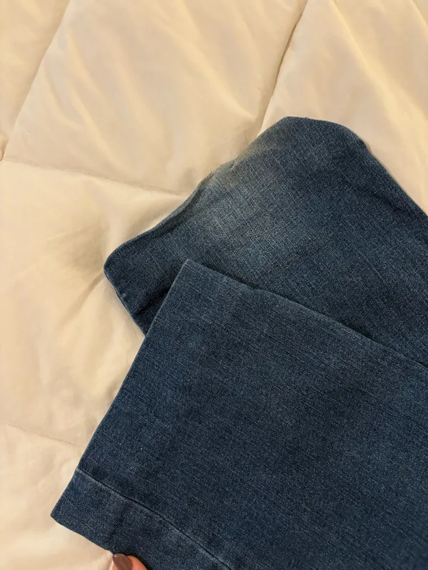Seven7 Slim Boot Navy Blue Jeans with Back Patches - Image 4