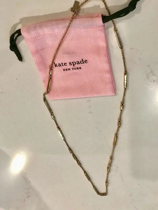 Kate Spade New York Raising the Bar Long Scatter Necklace – Gold tone - Image 2