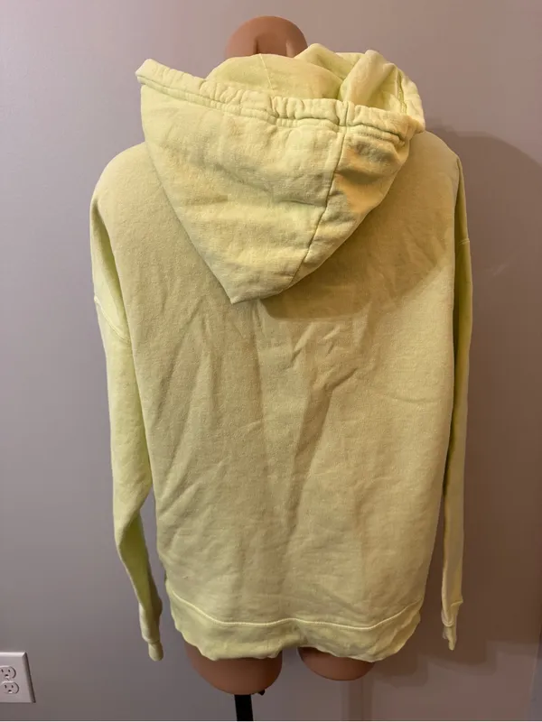 Hanes Chartreuse Yellow Green Hoodie Medium - Image 2