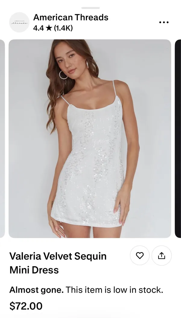 Brand new American threads white sequin mini dress.  - Image 10