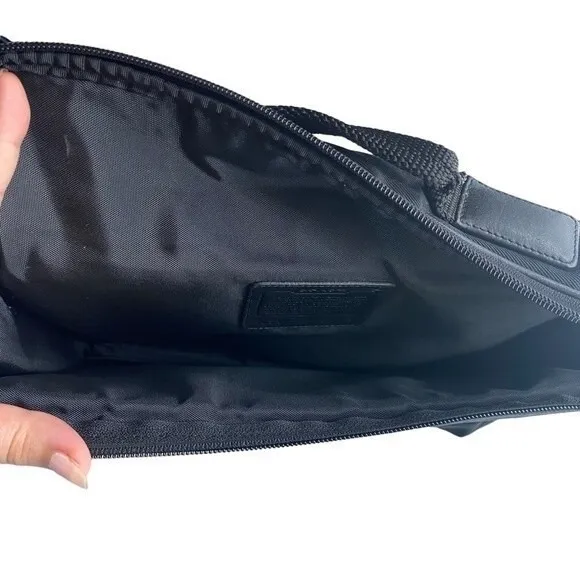 Coach Laptop Tablet Travel Work Bag Black Nylon Office Commuter Minimalist Chic‎ - Image 9