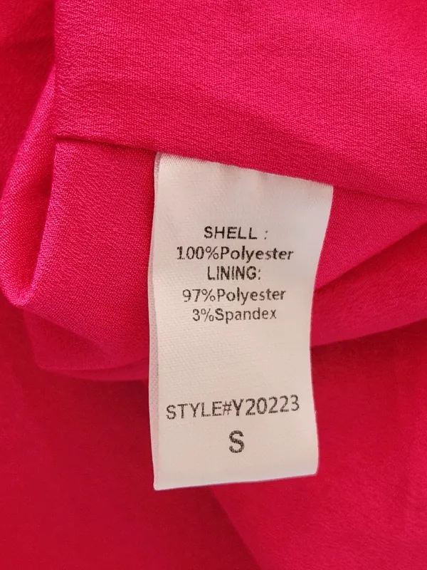 DO+BE Hot Pink Ruffle Mini Dress Size Small Wedding Guest Dress - Image 11