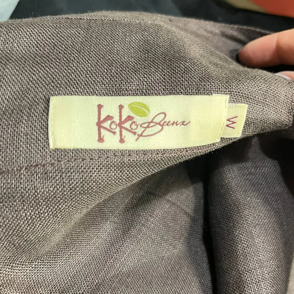 Koko Buns Women's Brown Wide‎ Straight Leg Drawstring Pants Size Medium - Image 3