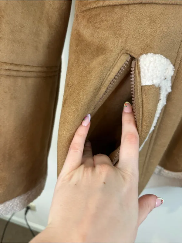 Koolaburra by UGG Hooded Shearling Jacket Tan Brown Size XL NWT - Image 6