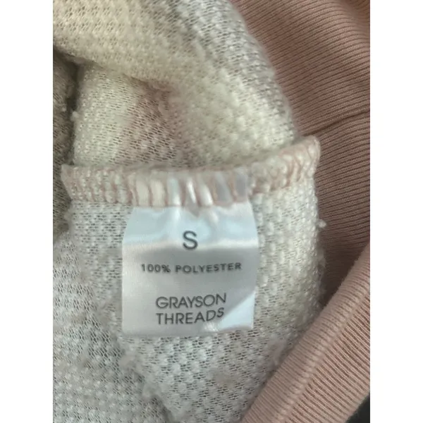Grayson Threads Teddy Fuzzy Pink‎ Camo 1/4 Zip Sweatshirt Size Small - Image 6