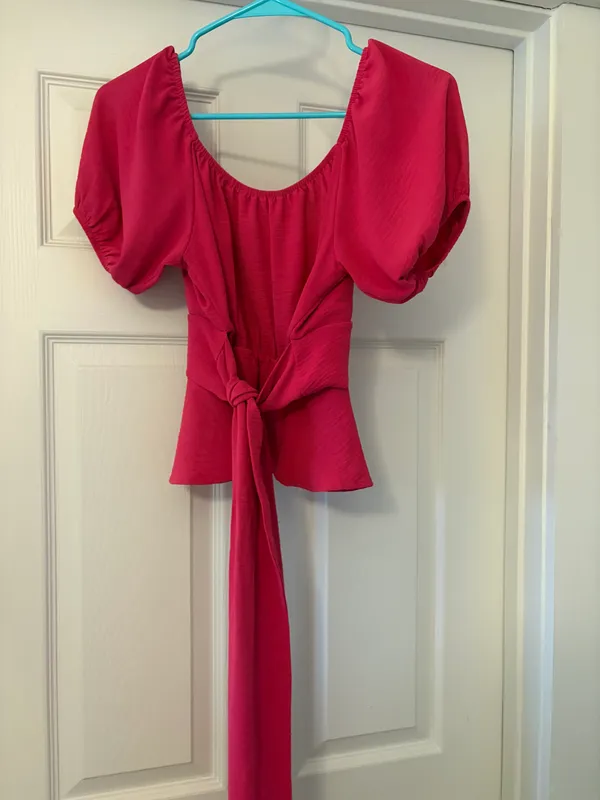 Altar'd State Pink Bow Top - Image 2