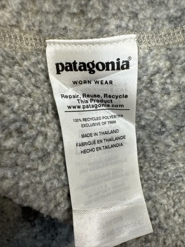 Patagonia Better Sweater 1/4 Zip Women’s S Pelican Gray Fleece Pullover - Image 9