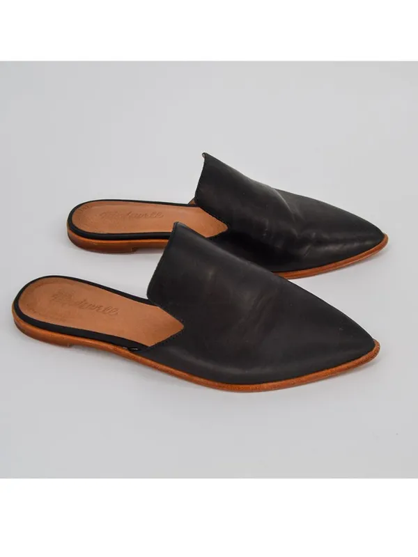 Madewell Gemma Mule Pointed Toe Leather Slide True Black 8.5 - Image 4