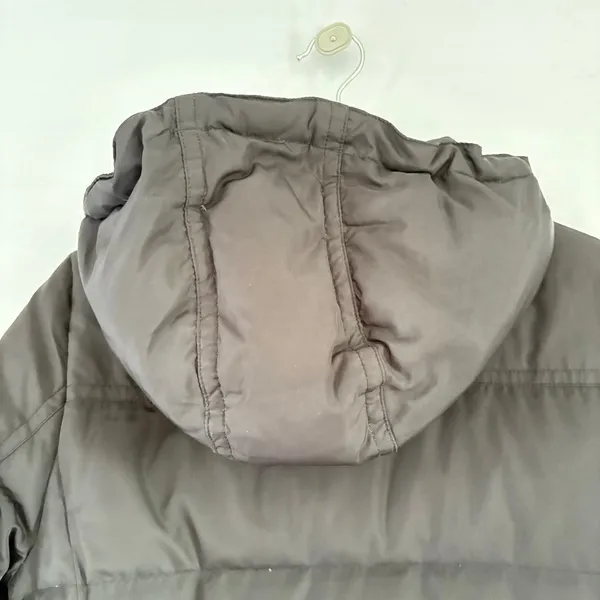 J.Crew Womens Long Puffer Coat Black Removable Hood‎ Quilted Parka Jacket - Image 5