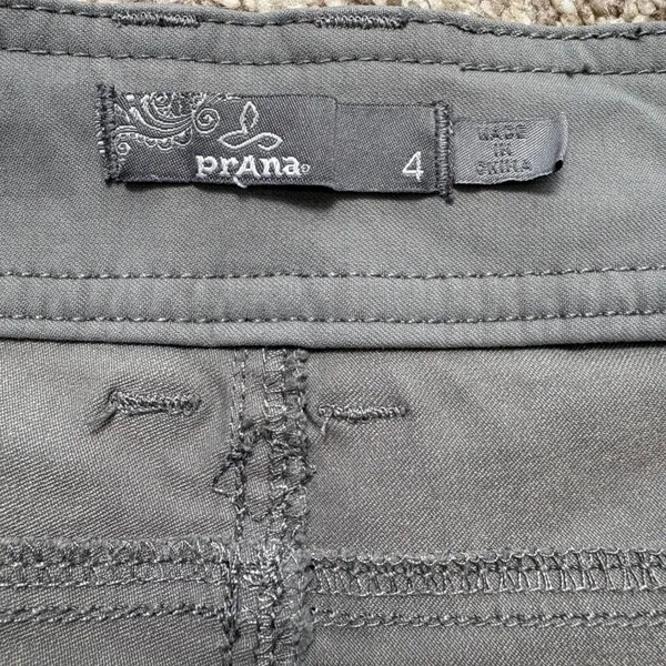 Prana Womens Size 4 Gray Convertible Hiking Pants‎ Roll Up Snap Outdoor Travel - Image 7