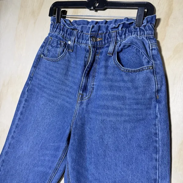 Vigoss Jani Baggy Jeans Womens 28 High‎ Rise Paperbag Denim Mom Jeans - Image 2