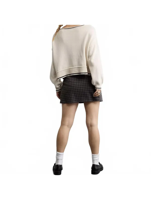 AE It Knit Low-Rise Micro Skort American Eagle NWT Dark Brown Small - Image 3