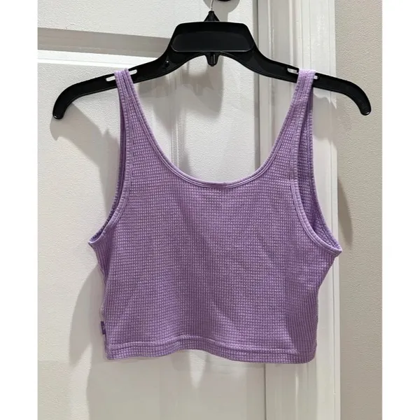Aritzia TNA Purple Waffle Knit Tank Top - Image 4