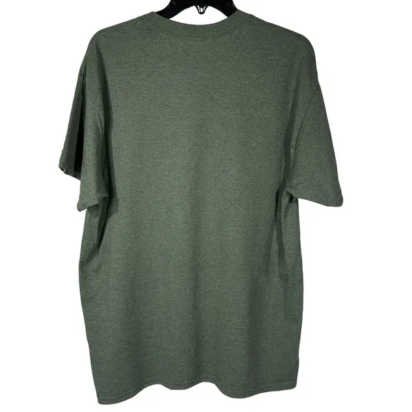 Gildan Tis the Season Pumpkins Fall Vibes Women’s Large Military Green T-Shirt - Image 4