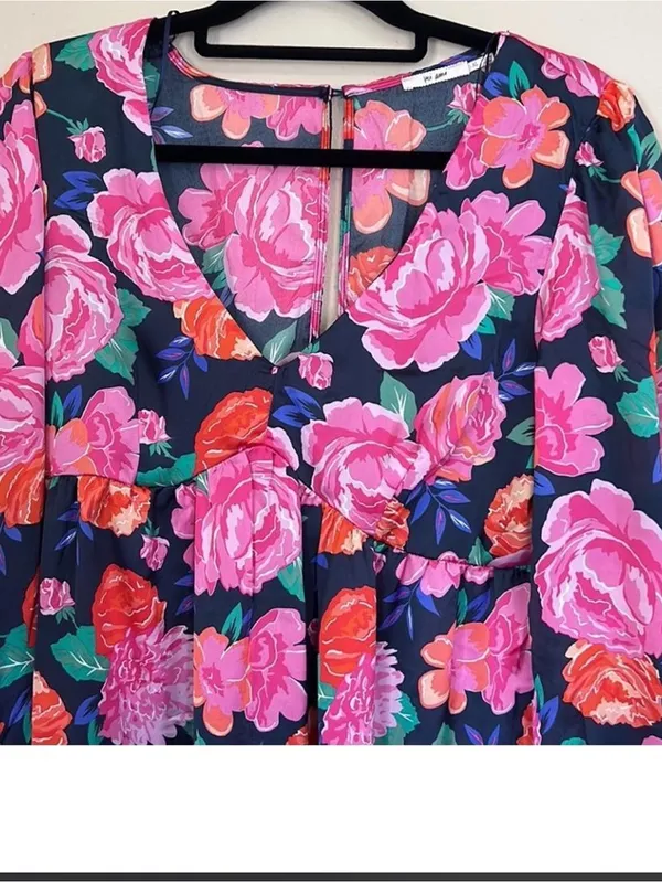 Francesca's mi ami Seth floral babydoll dress. Size XL. - Image 3