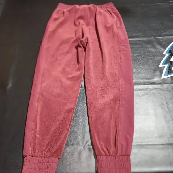 Zyia Active Womens Maroon Fleece Jogger‎ Pants Medium - Image 2