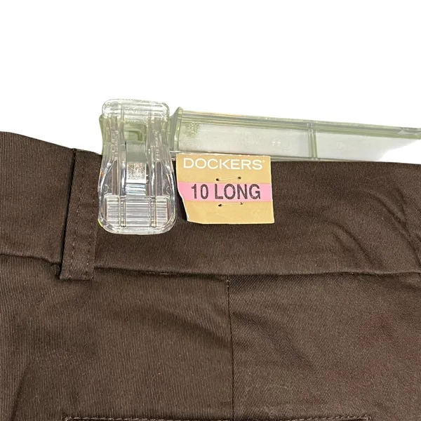 Dockers Pants Womens 10 Long Mid Rise Curvy Truly Slimming Straight Leg New - Image 6
