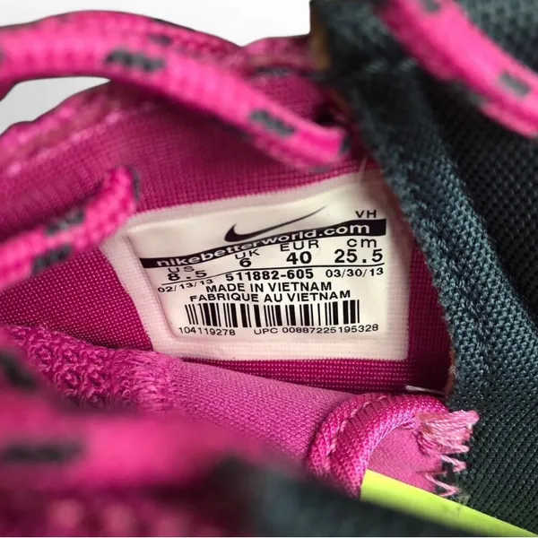 Nike Roshe One Women’s White Club Pink Running Shoes Size 8.5 #511882-605 - Image 7