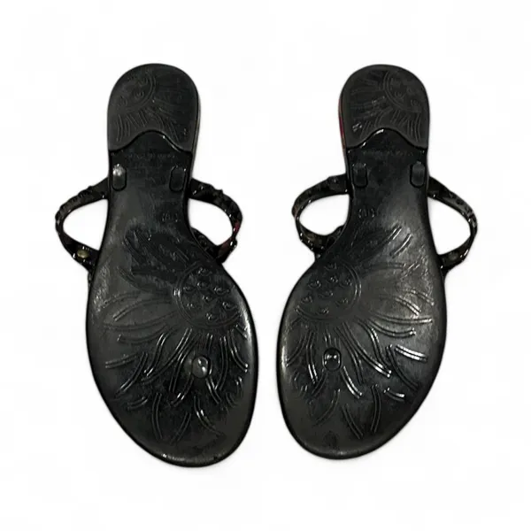 JACK ROGERS Black JELLY Minimalist Sandals Shoes 10 - Image 4