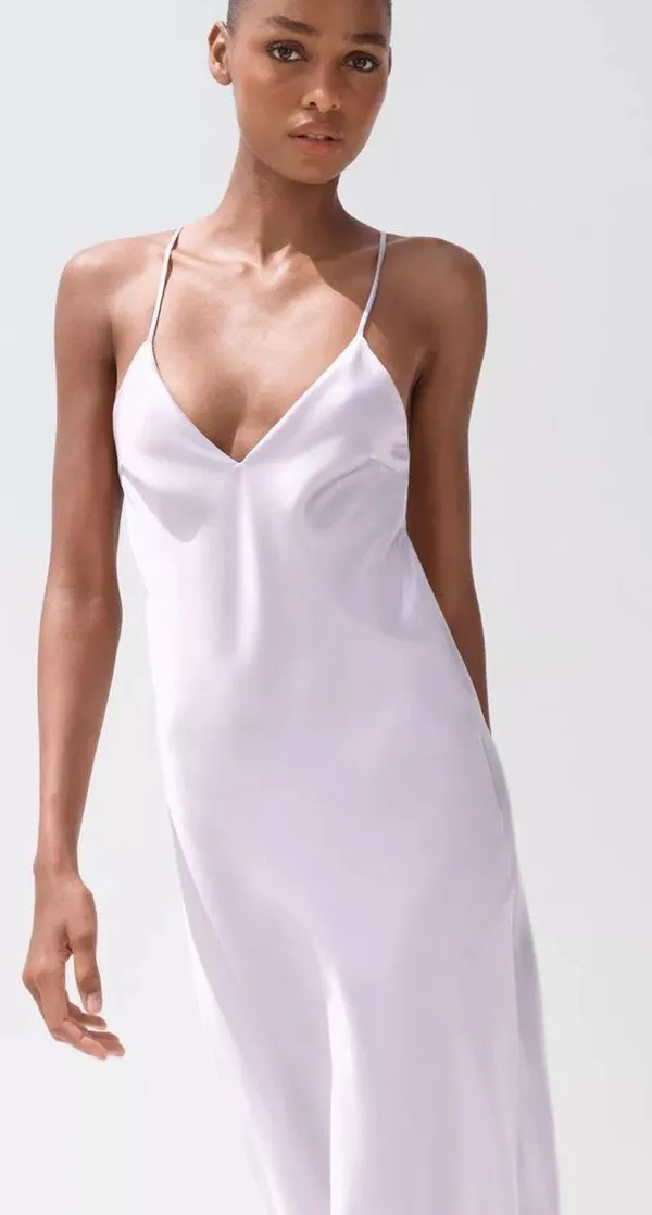 ZARA Satin Midi Dress - Image 2