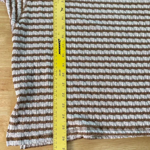 Source Unknown New Tan Brown Soft Knit 3/4 Sleeve Sweater Top M - Image 7