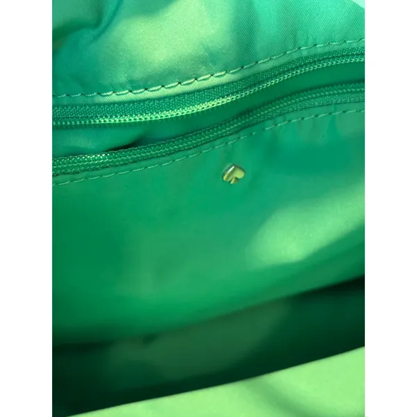 Kate Spade New York Green Nylon Shoulder Bag Small Top Zip Handbag - Image 7