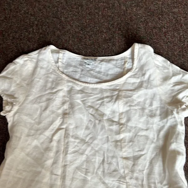 Monika turtle vintage linen blouse M‎ Size M - Image 4