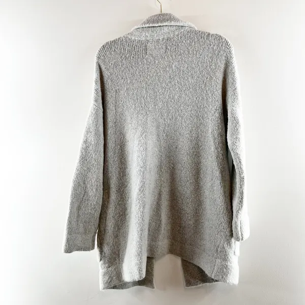Thread & Supply Open Long Sleeve Cozy Cardigan Sweater Coatigan Gray Small - Image 4