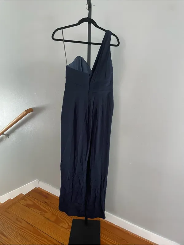 Zimmermann Navy Blue Silk One Strap Midi Length Dress Size 2 - Image 2