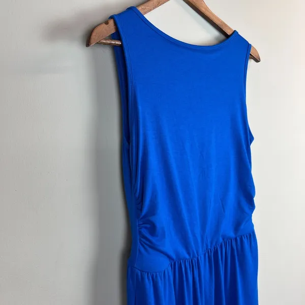 Pretty Garden‎ Jumpsuit Women Medium Blue Wide Leg Pleated Sleeveless Bohemian M - Image 4