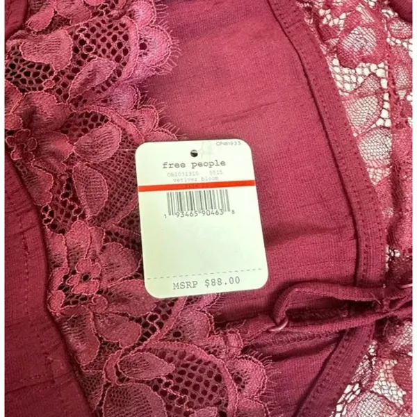 Free People Premonitions Bodycon Slip Dress Vetiver Bloom Purple Lace Boho‎ NWT - Image 4
