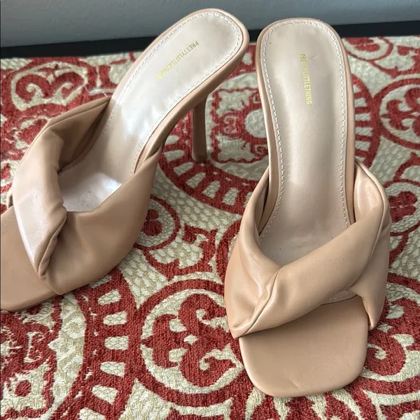 Pretty Little Thing Neutral Beige Women's Sandals - Image 2