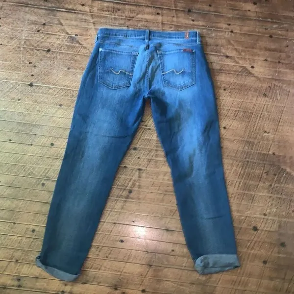 7 for All mankind Josephine 29 distressed multi button relaxed boyfriend jeans - Image 5