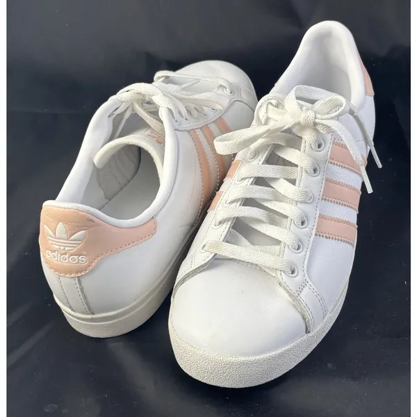 ADIDAS Cloudfoam Womens Low Top Lace-Up Sneakers White Pink Size 8.5-011001-EUC - Image 3