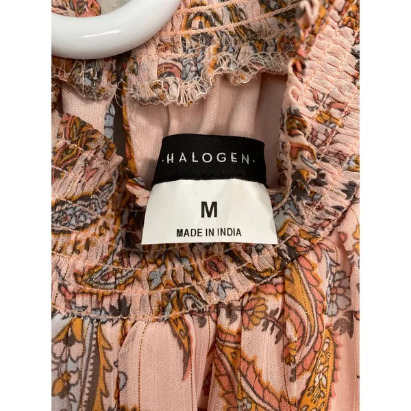Halogen Floral Paisley High Neck Mini Dress Size Medium - Image 3