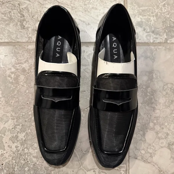 AQUA Women's Neda Slip On Penny Loafer Flats in Black, Size 6, EXCELLENT $98 - Image 3