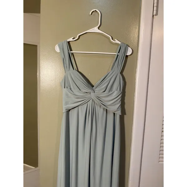 Celebrate DB Studio Womens Sz 10 Jersey Twist Knot Empire Waist Dress Dusty Sage - Image 3