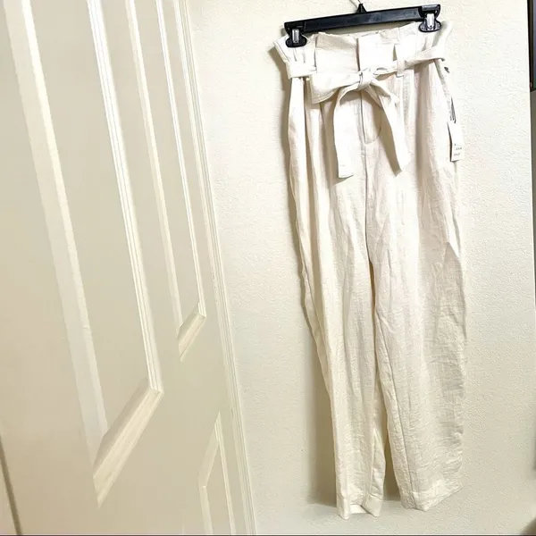 A new day cream paper bag high rise ankle pants - Image 12