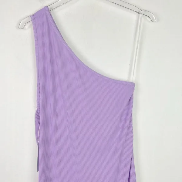 NWT Six/Fifty The Everly One-Shoulder Midi Dress Ribbed Purple Size Medium M NEW - Image 11