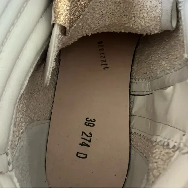 Golden Goose Slide Mid Top Mids Slides Glitter Leather Sneakers NIB - Image 8
