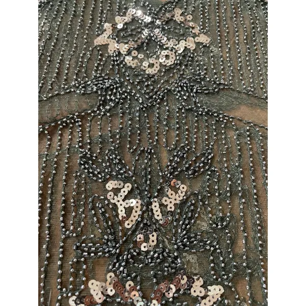 Love Culture‎ Sheer Green and Gold Sequin Tank - Image 4